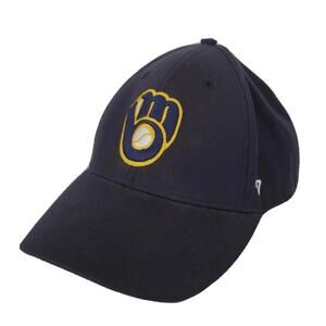 Milwaukee Brewers 47 Brand‎ Strapback Hat Blue Glove Logo One-Size Baseball Cap